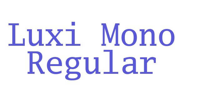 Luxi Mono Regular Font