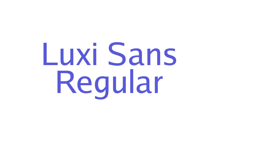 Luxi Sans Regular Font Download