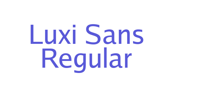 Luxi Sans Regular Font Download