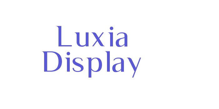 Luxia Display Font Download