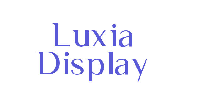 Luxia Display Font