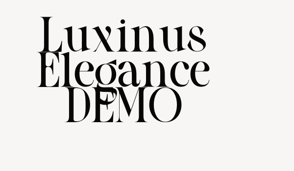 Luxinus Elegance DEMO Font