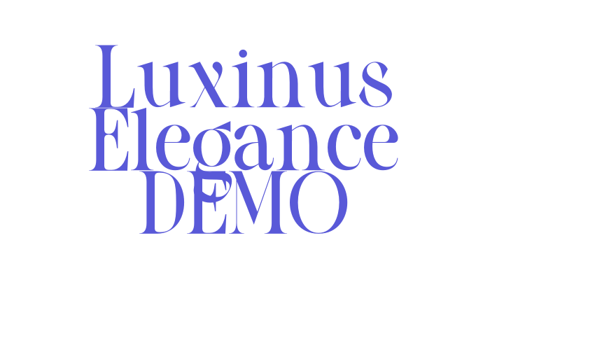 Luxinus Elegance DEMO Font