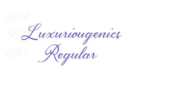 Luxuriougenics Regular font