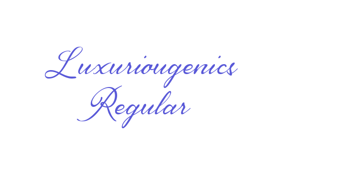 Luxuriougenics Regular Font Download