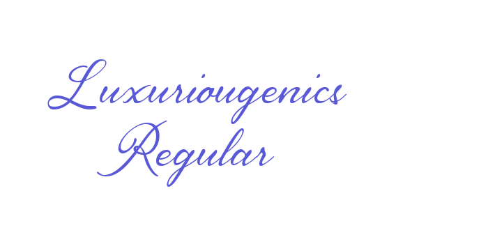 Luxuriougenics Regular Font