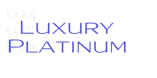 Luxury Platinum font free