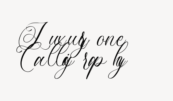 Luxuryone Calligraphy Font