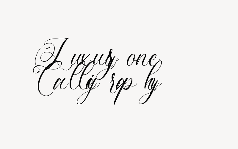 Luxuryone Calligraphy Font