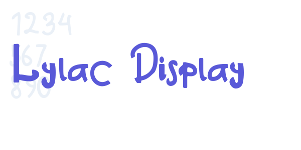 Lylac Display font free