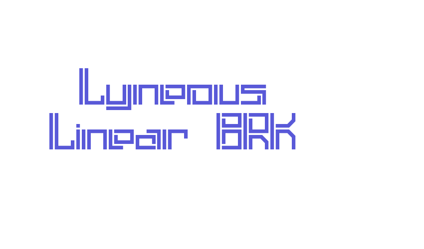 Lyneous Linear BRK Font