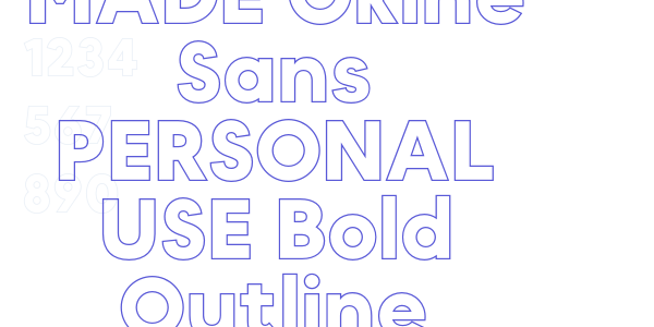 MADE Okine Sans PERSONAL USE Bold Outline font free