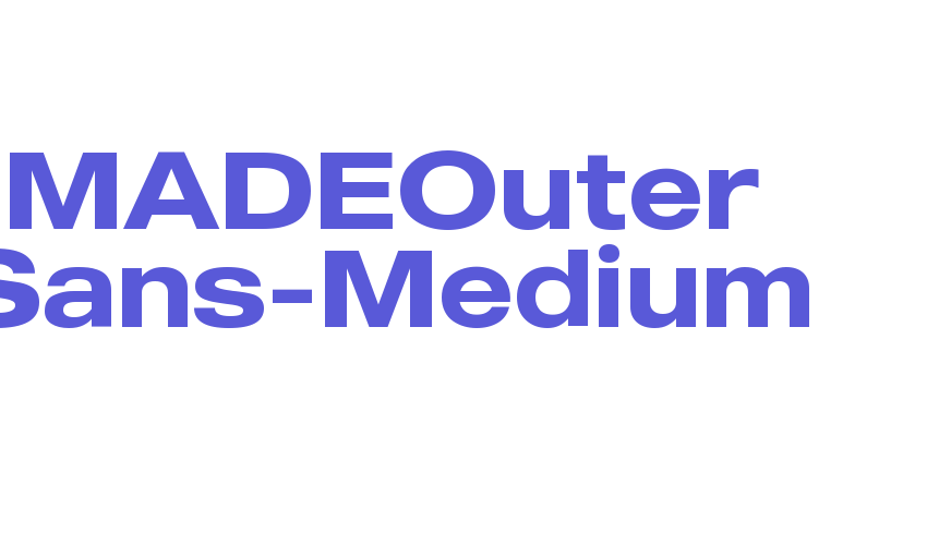 MADEOuter Sans-Medium Font