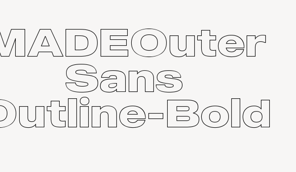 MADEOuter Sans Outline-Bold Font