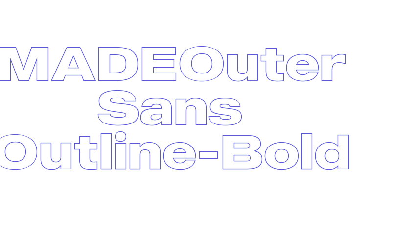 MADEOuter Sans Outline-Bold Font