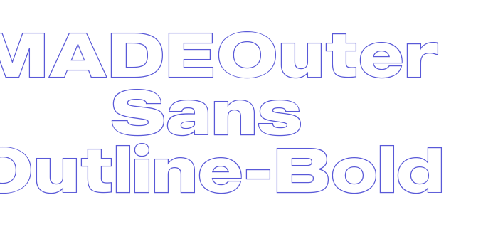 MADEOuter Sans Outline-Bold Font Download