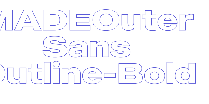 MADEOuter Sans Outline-Bold Font