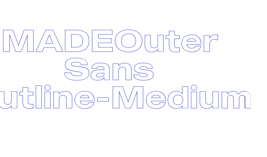 MADEOuter Sans Outline-Medium Font