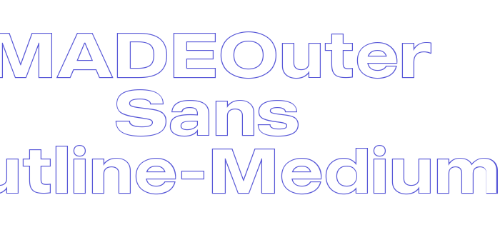 MADEOuter Sans Outline-Medium Font Download