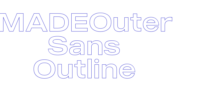 MADEOuter Sans Outline Font Download