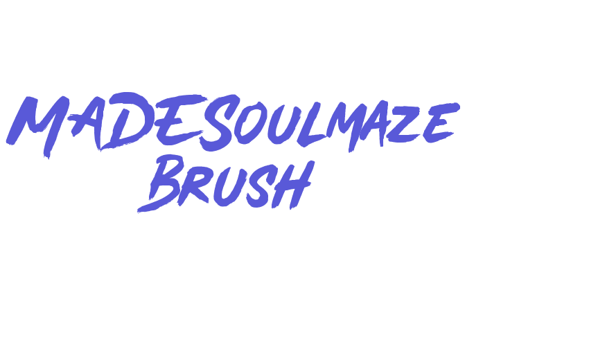 MADESoulmaze Brush Font