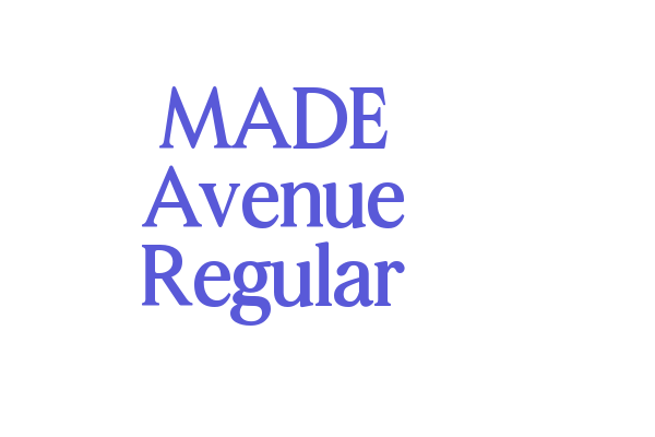 MADE Avenue Regular Font