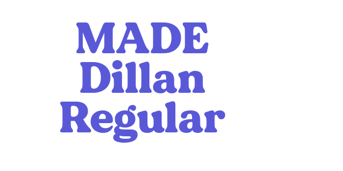 MADE Dillan Regular Font Download