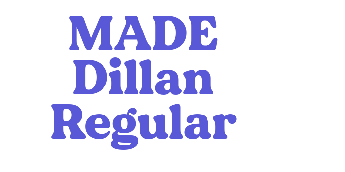 MADE Dillan Regular Font