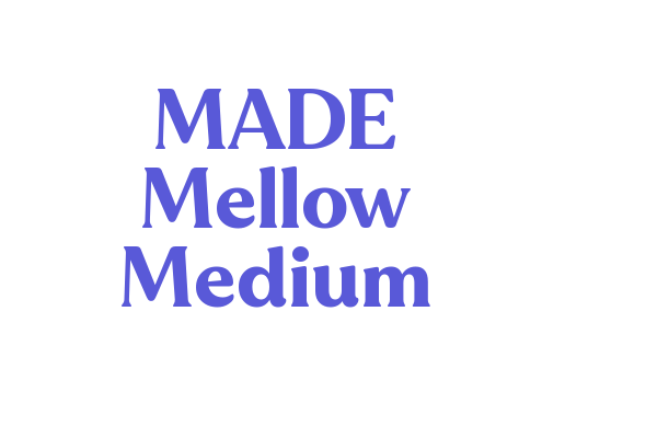 MADE Mellow Medium Font