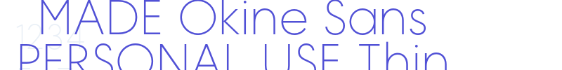 MADE Okine Sans PERSONAL USE Thin-font