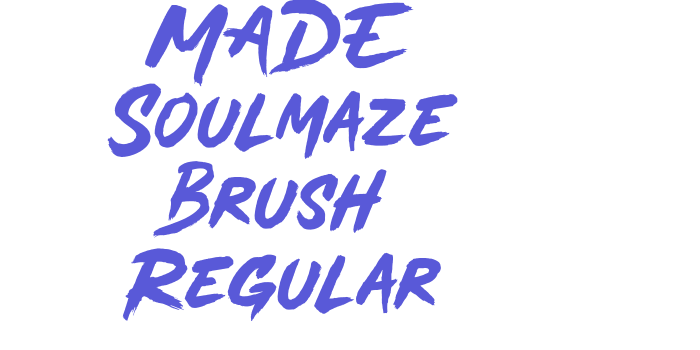 MADE Soulmaze Brush Regular Font Download