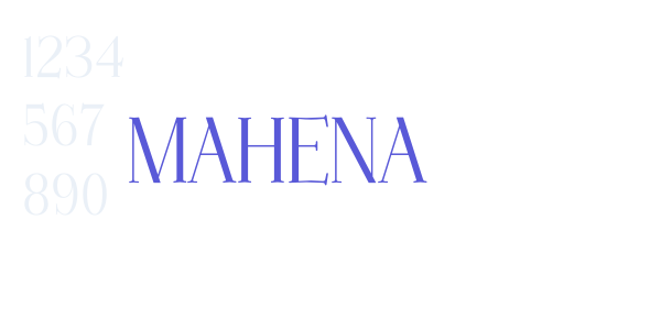 MAHENA font free