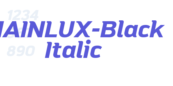 MAINLUX-Black Italic font