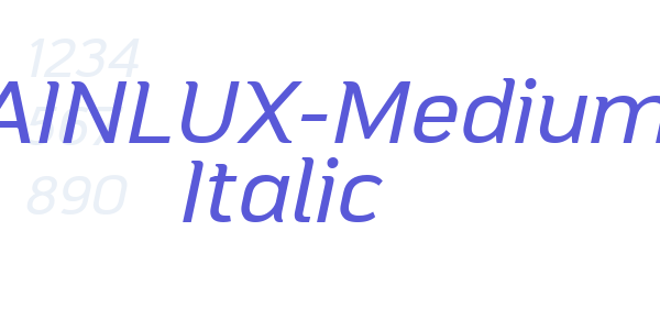 MAINLUX-Medium Italic font free