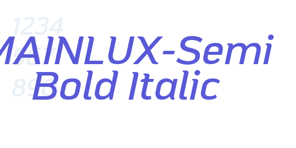 MAINLUX-Semi Bold Italic font free