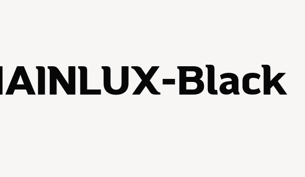 MAINLUX-Black Font