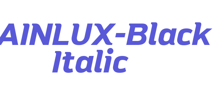 MAINLUX-Black Italic Font