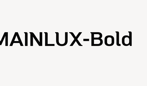 MAINLUX-Bold Font