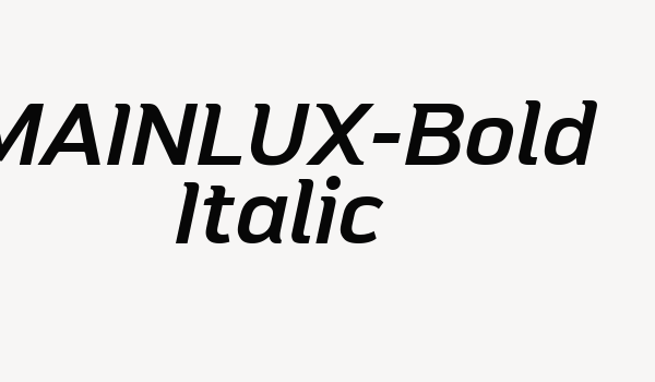 MAINLUX-Bold Italic Font