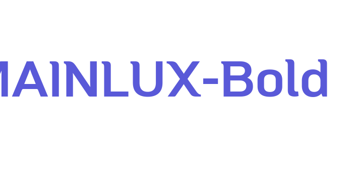 MAINLUX-Bold Font