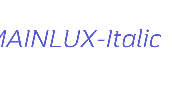 MAINLUX-Italic Font