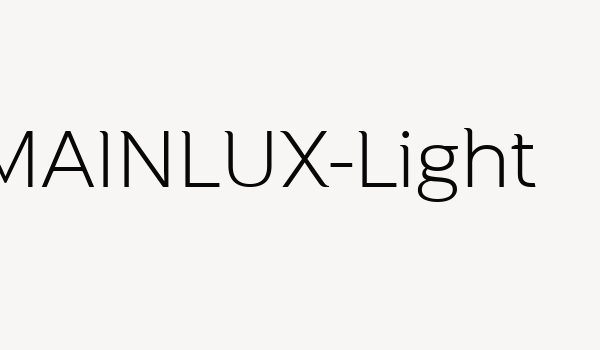 MAINLUX-Light Font