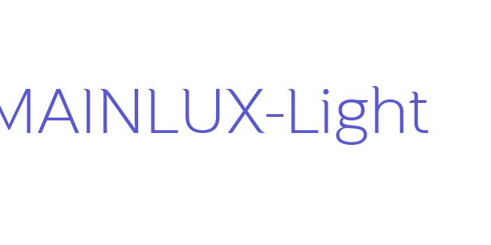 MAINLUX-Light Font Download