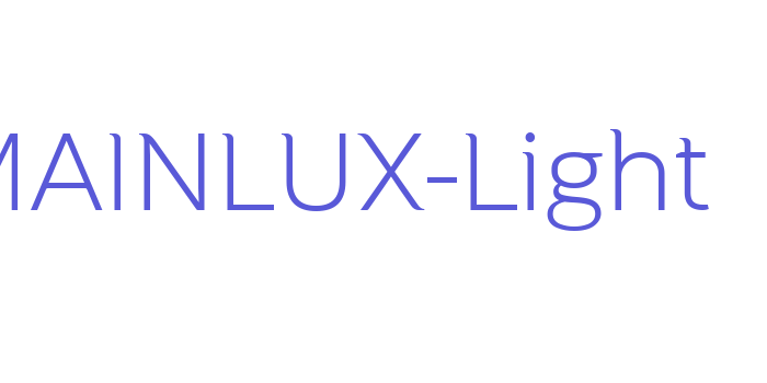 MAINLUX-Light Font