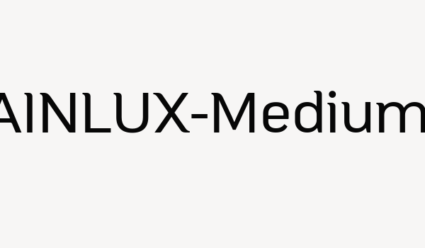 MAINLUX-Medium Font