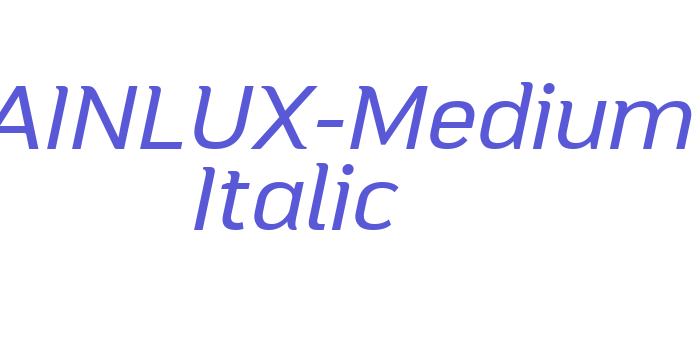 MAINLUX-Medium Italic Font Download