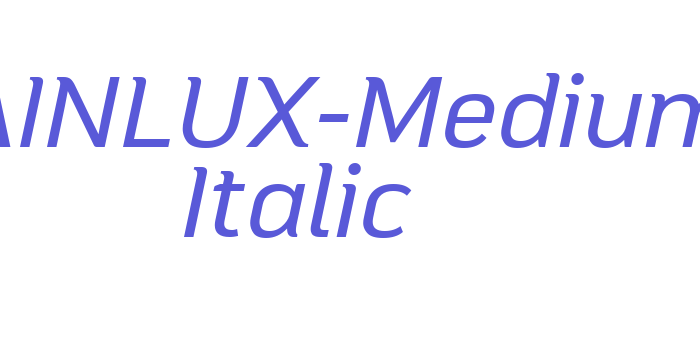 MAINLUX-Medium Italic Font