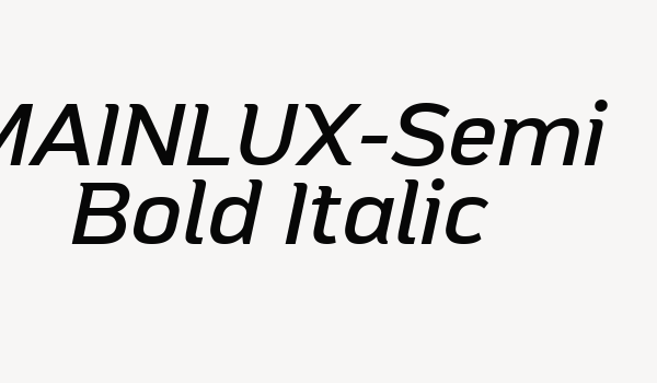 MAINLUX-Semi Bold Italic Font