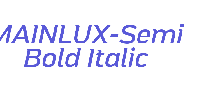 MAINLUX-Semi Bold Italic Font Download