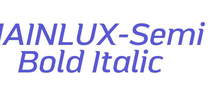 MAINLUX-Semi Bold Italic Font